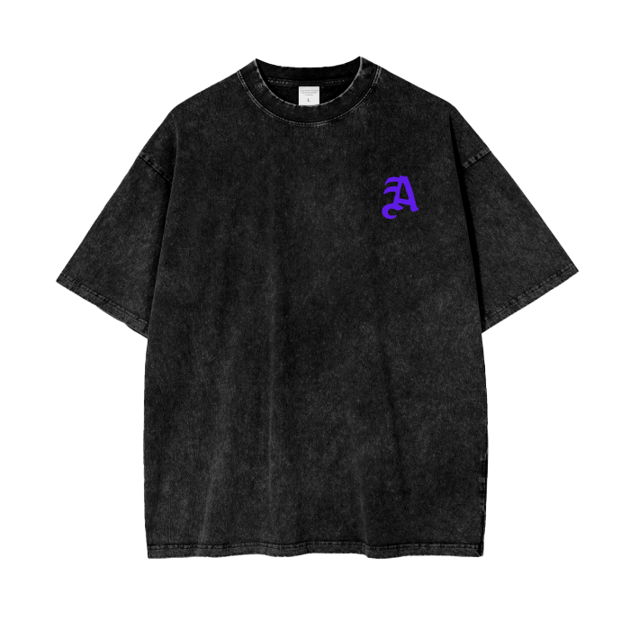 Batting Glove Hitter's Puppet - Acid Wash Oversize T-Shirt