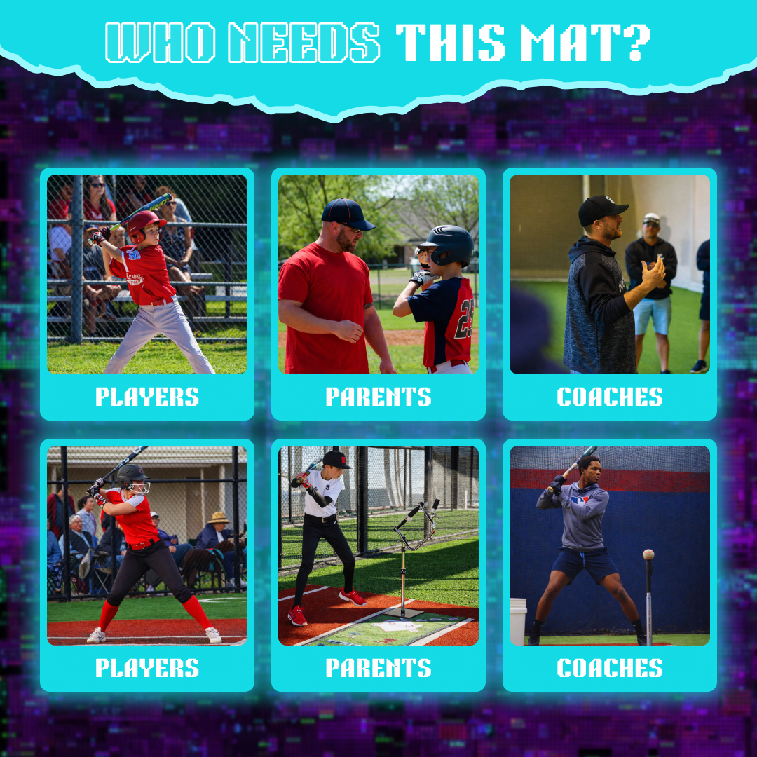 The Attack Stride GUIDE Mat - Baseball & Softball Batting Trainer